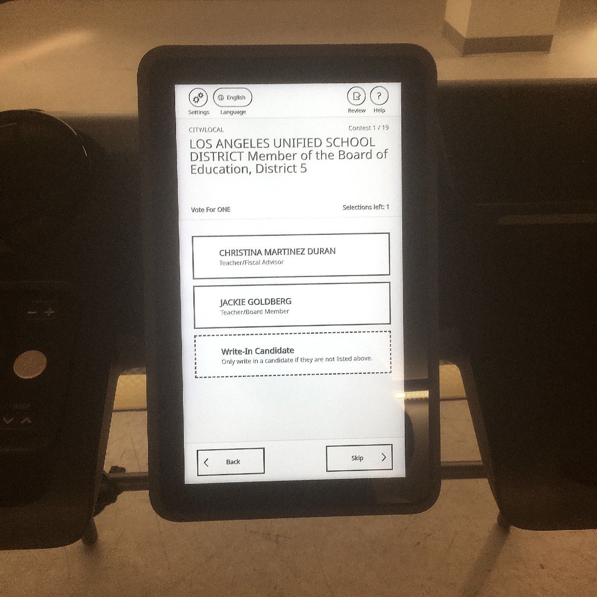 New voting machine